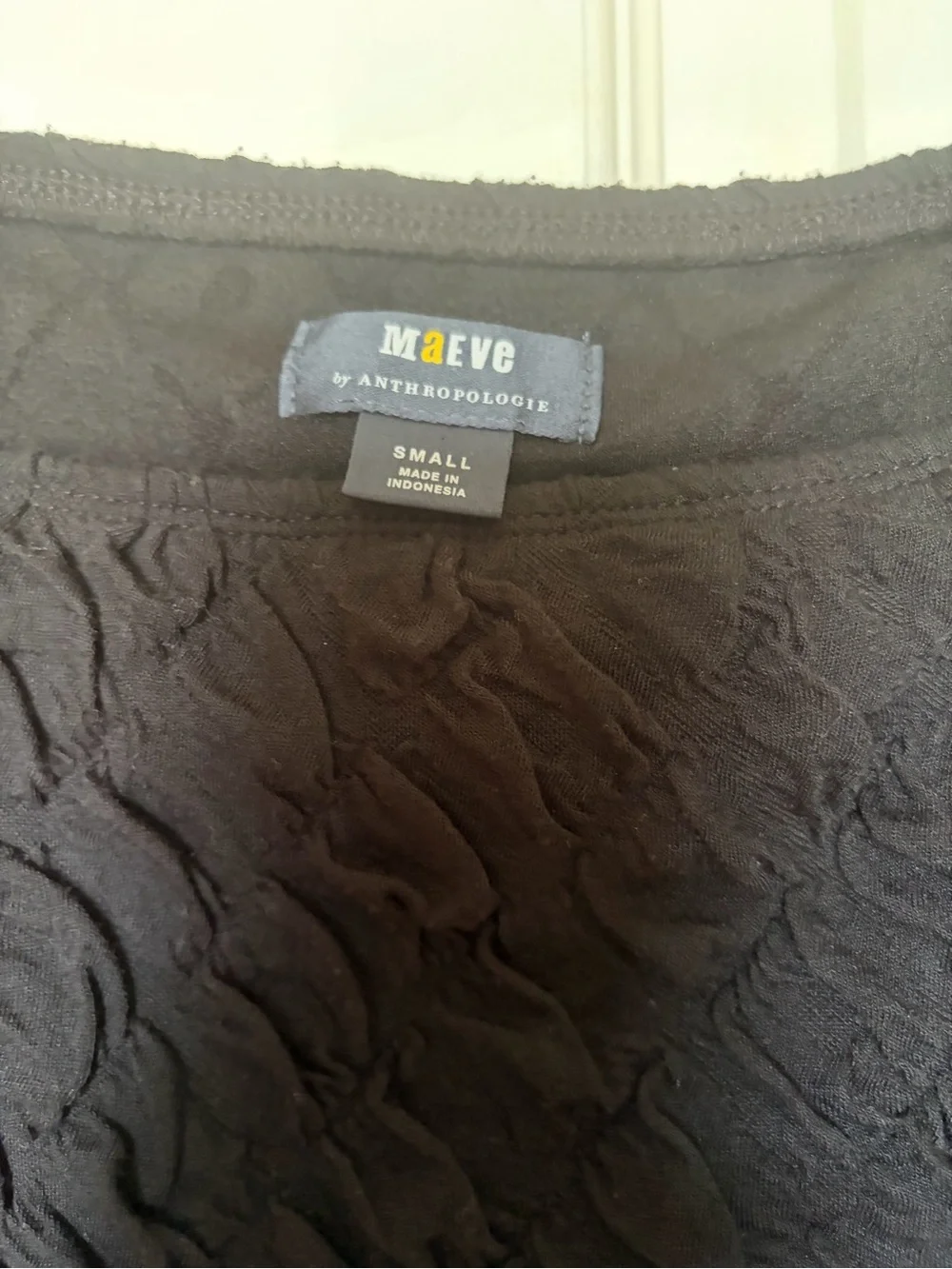 Anthropologie Maeve Long Sleeve Modern Popcorn Crop Top Size Small